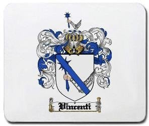 Vincenti coat of arms mouse pad