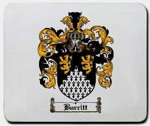 Burritt coat of arms mouse pad