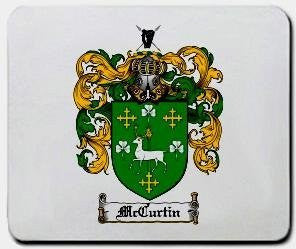 Mccurtin coat of arms mouse pad