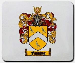 Fanning coat of arms mouse pad
