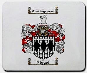 Piggot coat of arms mouse pad