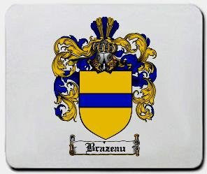 Brazeau coat of arms mouse pad