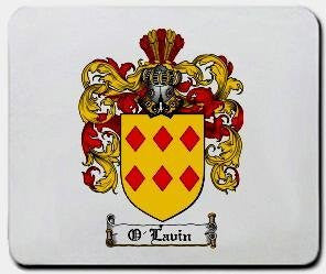 O'lavin coat of arms mouse pad
