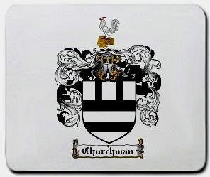 Churchman coat of arms mouse pad