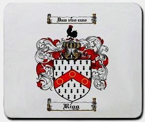 Rigg coat of arms mouse pad