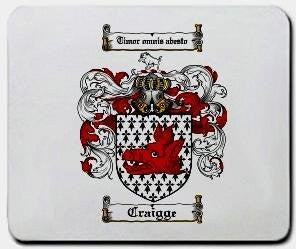 Craigge coat of arms mouse pad
