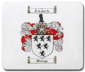 Savage coat of arms mouse pad