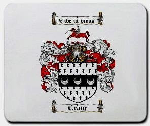 Craig coat of arms mouse pad