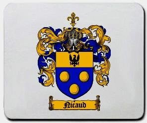 Nicaud coat of arms mouse pad