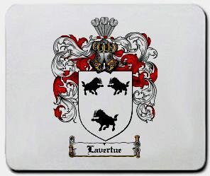 Lavertue coat of arms mouse pad