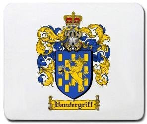 Vandergriff coat of arms mouse pad