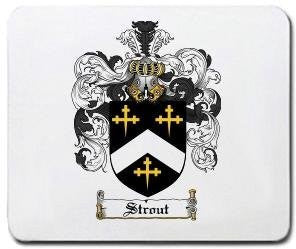 Strout coat of arms mouse pad