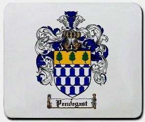 Pendegast coat of arms mouse pad