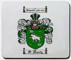 O'hanly coat of arms mouse pad