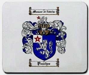 Peachee coat of arms mouse pad