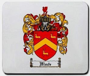 Hinde-crest coat of arms mouse pad