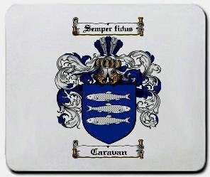 Caravan coat of arms mouse pad