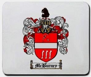 Mcburney coat of arms mouse pad