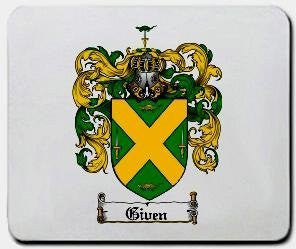 Given coat of arms mouse pad