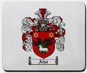 Allet coat of arms mouse pad
