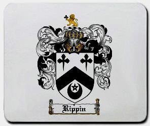 Rippin coat of arms mouse pad