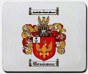Greavson coat of arms mouse pad