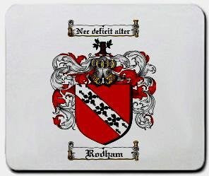 Rodham coat of arms mouse pad