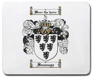 Sauvage coat of arms mouse pad