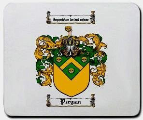 Peryam coat of arms mouse pad