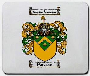 Puryham coat of arms mouse pad