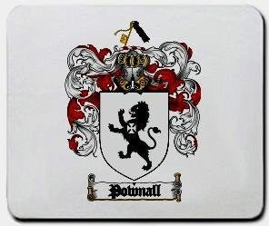 Pownall coat of arms mouse pad