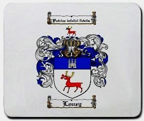 Loney coat of arms mouse pad