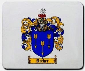 Archer coat of arms mouse pad