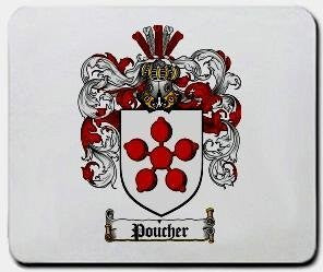 Poucher coat of arms mouse pad