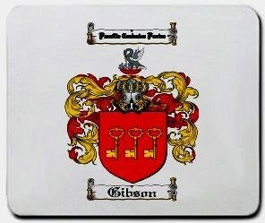 Gibson coat of arms mouse pad