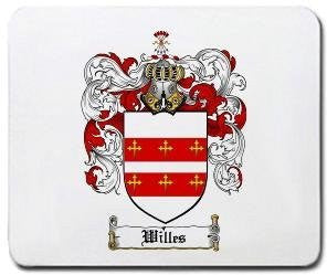 Willes coat of arms mouse pad