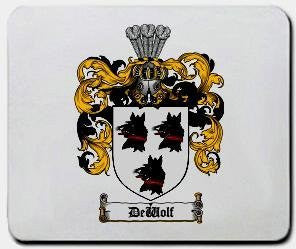 Dewolf coat of arms mouse pad