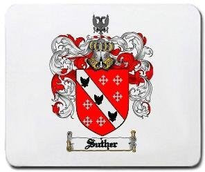 Suther coat of arms mouse pad