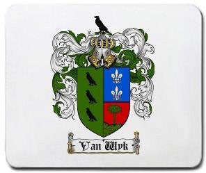 Van-wyk coat of arms mouse pad