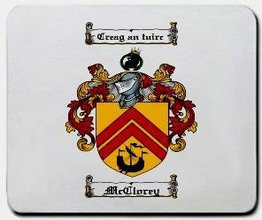 Mcclorey coat of arms mouse pad