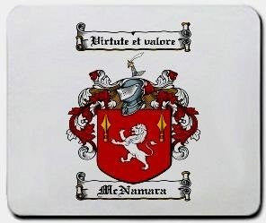 Mcnamara coat of arms mouse pad