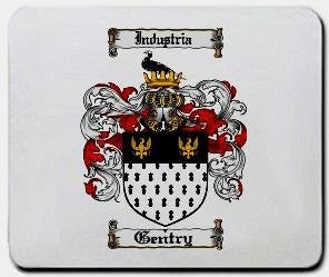 Gentry coat of arms mouse pad