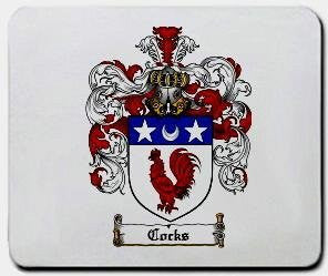 Cocks coat of arms mouse pad
