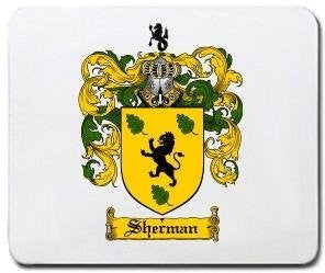 Sherman coat of arms mouse pad