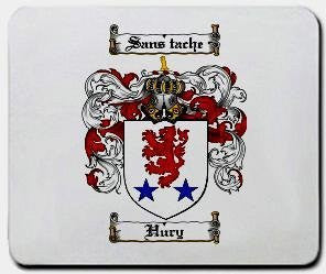 Hury coat of arms mouse pad
