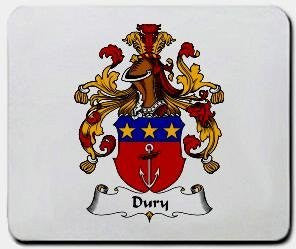Dury coat of arms mouse pad