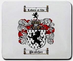 Pratcher coat of arms mouse pad