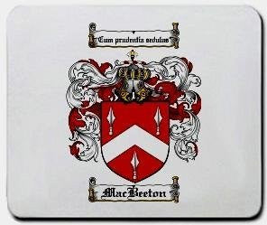 Macbeeton coat of arms mouse pad