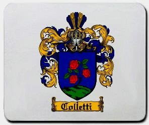 Colletti coat of arms mouse pad