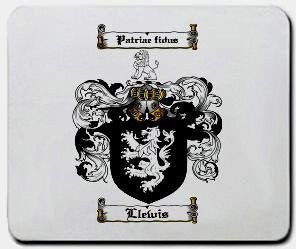 Llewis coat of arms mouse pad